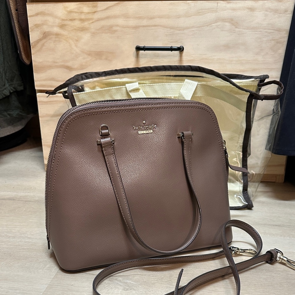 Kate Spade Taupe Leather Satchel